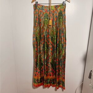 Vintage Velvet Paisley Maxi Skirt